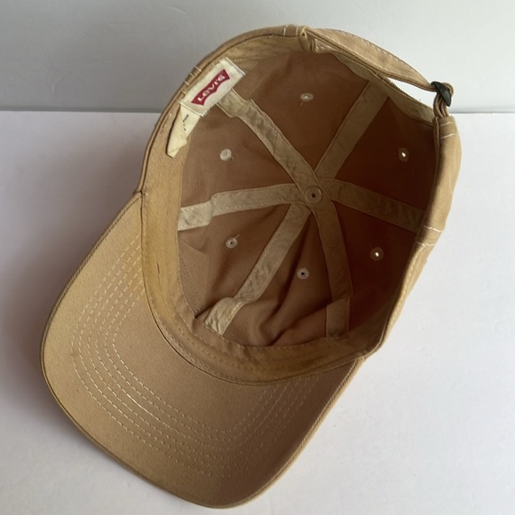 Levi’s Ball Cap Leather Patch Khaki Baseball Cap Hat - Picture 7 of 12